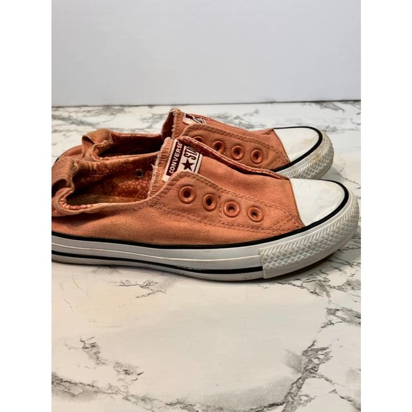 Pink Converse Low Top no lace Shoes size 6 - Picture 4 of 9